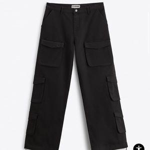 Zara x Rhuigi Black Cargo Pants